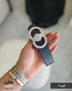 کمربند هلن تک رنگ مشکی کد 1297 - تصویر 3