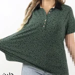 تیشرت یقه دار سوپر پنبه مدل دلین کد 1291