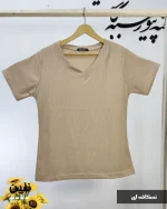 تیشرت یقه هفت کرکره مدل نلین کد 1287 - تصویر 3