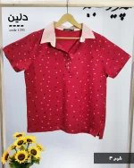 حراج تیشرت یقه دار سوپر پنبه مدل دلین کد 1291 - تصویر 9