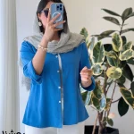 شومیز روشنا جنس کرپ لایوسل ترک کد 1382