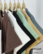 تیشرت کراپ فانریپ ساده کد 1336 - تصویر 10