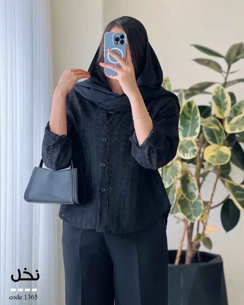 شومیز نخل جنس گیپور کد 1365 - تصویر 5
