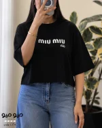 تیشرت کراپ باکسی MIU MIU کد 1376 - تصویر 3