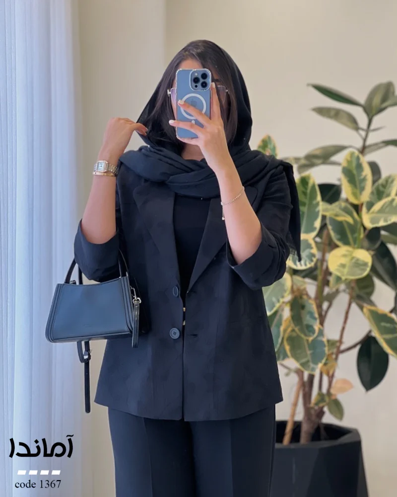 کت مدل آماندا جنس لینن زارا کد 1367 - تصویر 6