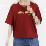 تیشرت کراپ باکسی MIU MIU کد 1376