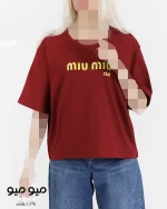 تیشرت کراپ باکسی MIU MIU کد 1376