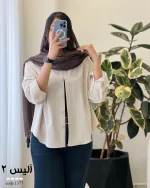 شومیز آلیس 2 جنس پری صابونی کد 1377 - تصویر 12