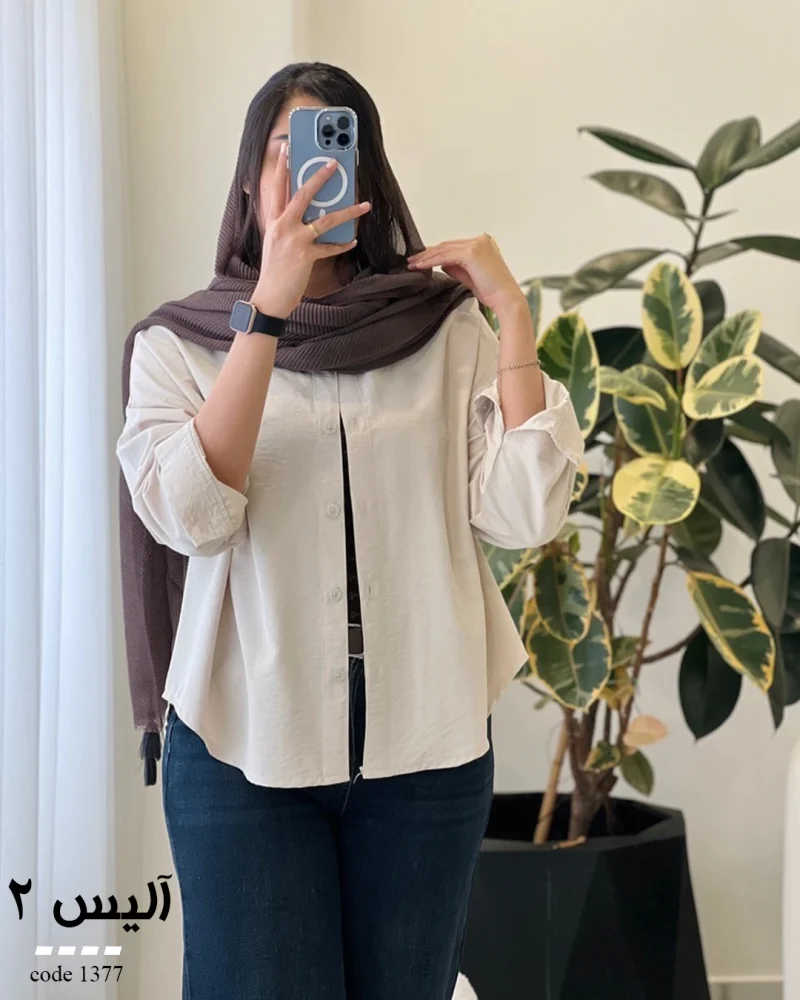 شومیز آلیس 2 جنس پری صابونی کد 1377 - تصویر 12