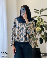 حراج شومیز مدل روبی جنس لینن کوک دوزی کد 1355 - تصویر 5