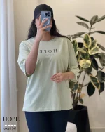 تیشرت طرح  HOPE پنبه باکسی کد 1345 - تصویر 6