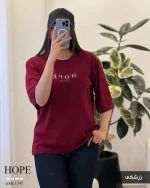 تیشرت طرح  HOPE پنبه باکسی کد 1345 - تصویر 2