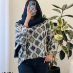 حراج شومیز مدل روبی جنس لینن کوک دوزی کد 1355