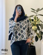 حراج شومیز مدل روبی جنس لینن کوک دوزی کد 1355