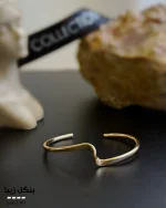 دستبند بنگل مدل زیبا رنگ رز گلد کد 1363 - تصویر 3