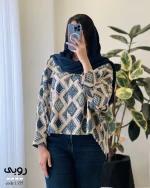 حراج شومیز مدل روبی جنس لینن کوک دوزی کد 1355 - تصویر 4