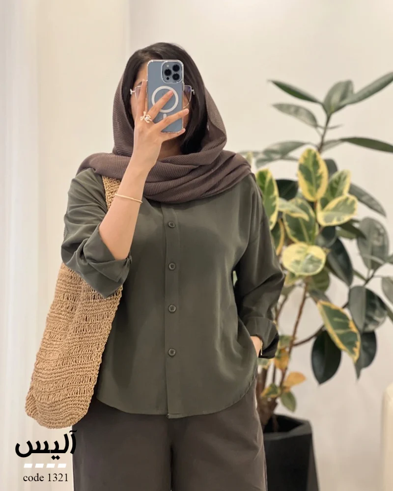 شومیز آلیس جنس کتون سیلک ترک کد 1321 - تصویر 3