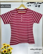 تیشرت جلو دگمه رینگی پنبه لاکرا اعلا کد 1316 - تصویر 9