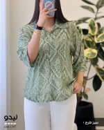 شومیز لیدو نخ مودال سوزن دوزی شده کد 1347 - تصویر 11