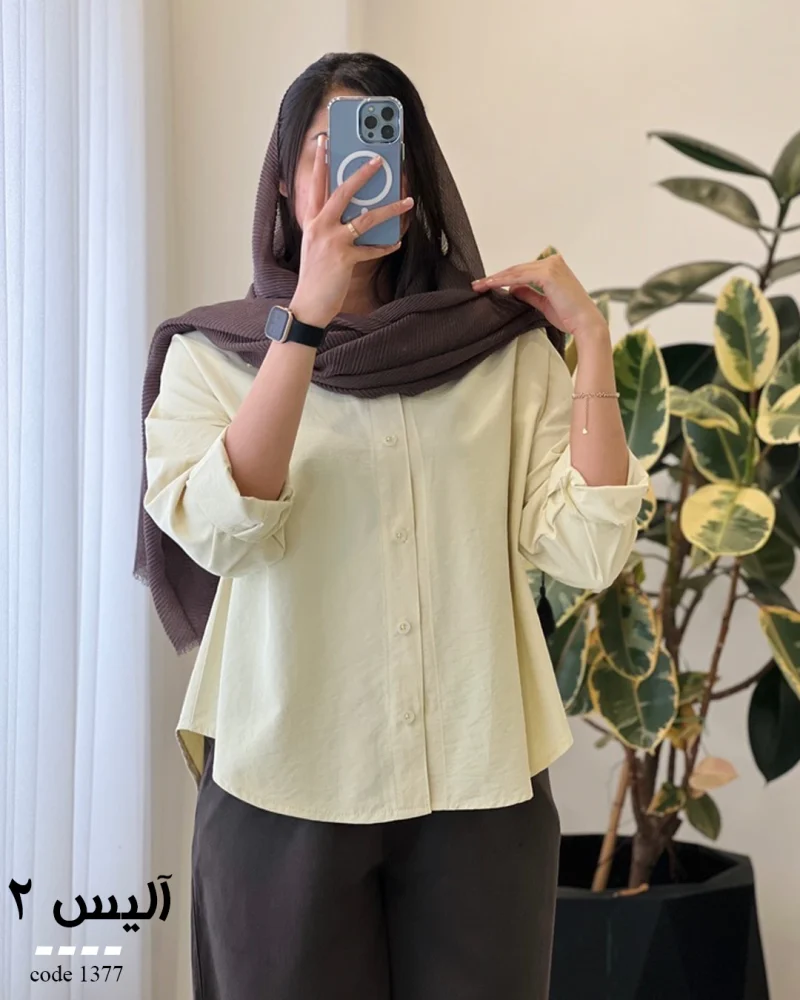 شومیز آلیس 2 جنس پری صابونی کد 1377 - تصویر 10