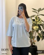 تیشرت طرح  HOPE پنبه باکسی کد 1345 - تصویر 3