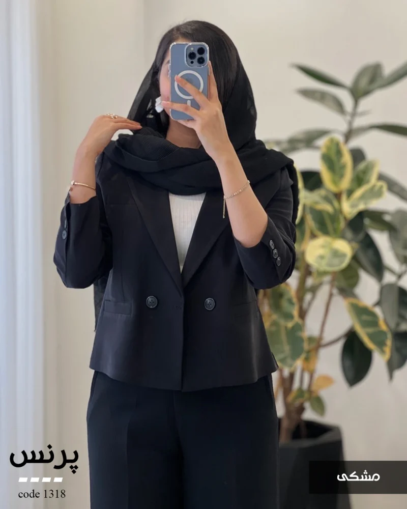 کت پرنس جنس پارچه کرپ لایوسل ترک کد 1319 - تصویر 6