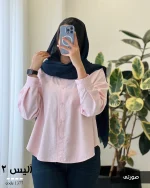 شومیز آلیس 2 جنس پری صابونی کد 1377 - تصویر 8