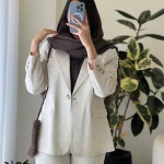 کت کمند جنس لینن نچرال ترک کد 1352