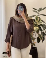 شومیز آلیس جنس کتون سیلک ترک کد 1321 - تصویر 7