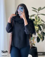 شومیز هیوا جنس پری شیشه ای ابریشم کد 1335 - تصویر 8