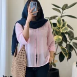 شومیز هیوا جنس پری شیشه ای ابریشم کد 1335