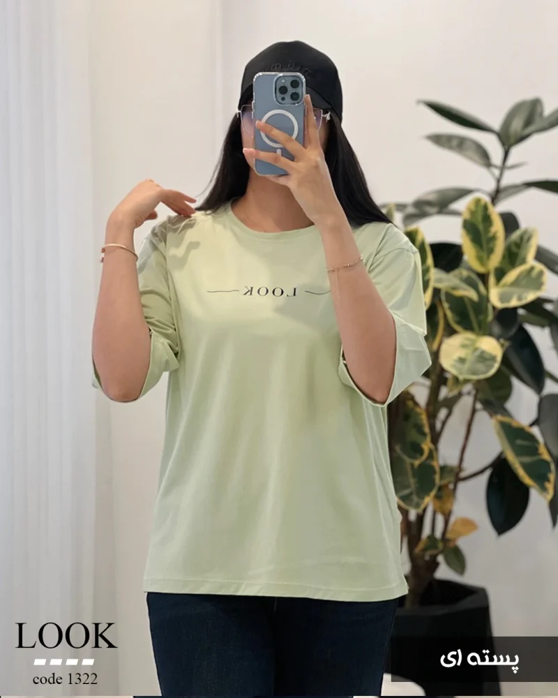 تیشرت طرح LOOK پنبه باکسی کد 1322 - تصویر 6