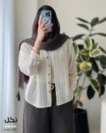 شومیز نخل جنس گیپور کد 1365