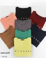 تیشرت کراپ باکسی BLESSED کد 1384 - تصویر 7