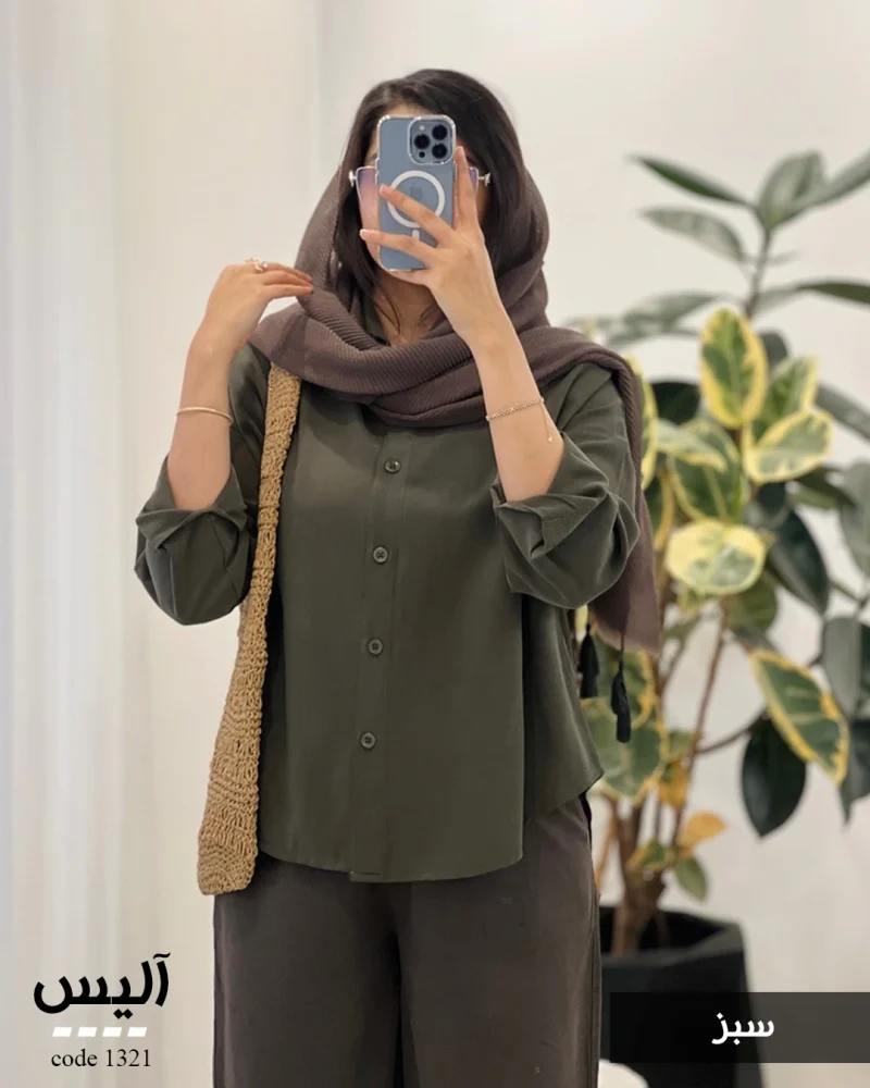 شومیز آلیس جنس کتون سیلک ترک کد 1321 - تصویر 10
