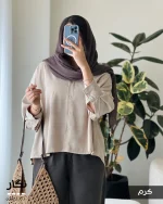 شومیز مدل نگار جنس کرپ پتینه کد 1353