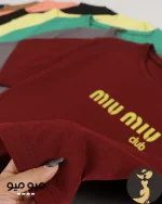 تیشرت کراپ باکسی MIU MIU کد 1376 - تصویر 6