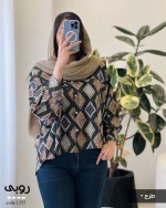 حراج شومیز مدل روبی جنس لینن کوک دوزی کد 1355 - تصویر 6