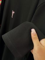 تیشرت تک رنگ مشکی طرح پاپیون کد 1371 - تصویر 7