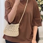 کیف مدل رافیا کوچیک حصیر دست بافت کد 1317