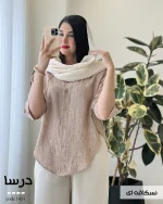 شومیز درسا جنس لینن زارا کد 1431 - تصویر 3
