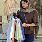 شومیز مدل یلدا جنس لایوسل سیلک ترک کد 1387