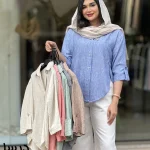 شومیز درسا جنس لینن زارا کد 1431