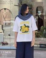 تیشرت مدل LEMON پنبه باکسی کد 1412 - تصویر 5