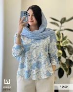 شومیز لنا جنس لینن ایتالیایی کد 1403 - تصویر 6