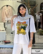 تیشرت مدل LEMON پنبه باکسی کد 1412 - تصویر 6