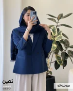 کت ثمین جنس کرپ اسکافیلد کد 1424 - تصویر 3