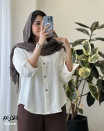 شومیز دلارام جنس پری کد 1425 - تصویر 9