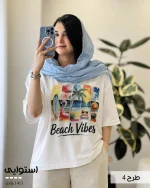 تیشرت مدل استوایی پنبه باکسی کد 1413 - تصویر 8
