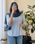شومیز الهام جنس لینن اسلپ ترک کد 1392 - تصویر 3